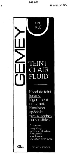 GEMEY "TEINT CLAIR FLUID"