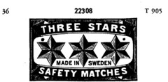 THREE STARS SAFETY MATCHES