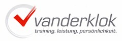 vanderklok training. leistung. persönlichkeit.