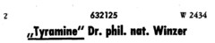 "Tyramine" Dr. phil. nat. Winzer