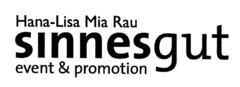 Hana-Lisa Mia Rau sinnesgut event & promotion