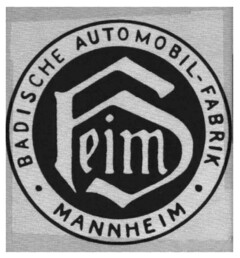 BADISCHE AUTOMOBIL-FABRIK heim · MANNHEIM ·