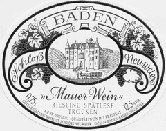 BADEN Schloß Neuweier Mauer-Wein