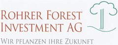 ROHRER FOREST INVESTMENT AG WIR PFLANZEN IHRE ZUKUNFT
