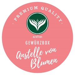 azafran GEWÜRZBOX anstelle von Blumen · PREMIUM QUALITY ·