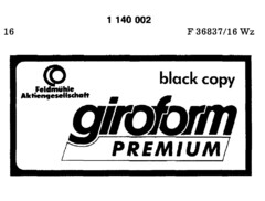 giroform PREMIUM black copy Feldmühle Aktiengesellschaft