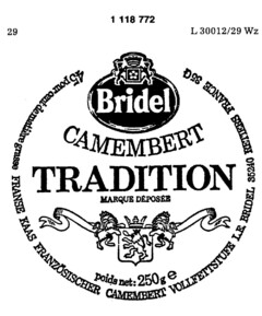 Bridel CAMEMBERT TRADITION MARQUE DEPOSEE