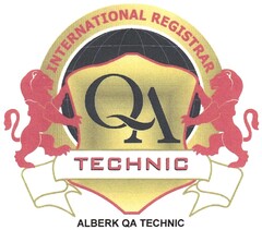 INTERNATIONAL REGISTRAR QA TECHNIC ALBERK QA TECHNIC