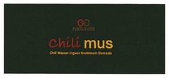 GG naturals chili mus Chili Wasser Ingwer Knoblauch Steinsalz