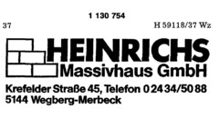 HEINRICHS Massivhaus GmbH Krefelder Straße 45, Telefon 02434/5088 5144 Wegberg-Merbeck