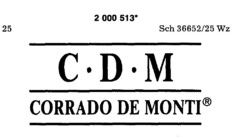 C D M CORRADO DE MONTI