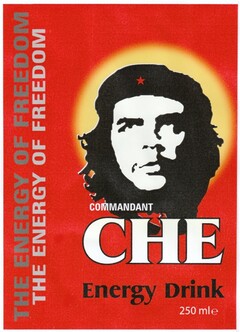 COMMANDANT CHE Energy Drink THE ENERGY OF FREEDOM