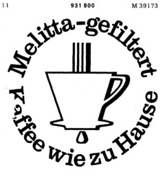 Melitta-gefiltert Kaffee wie zu Hause