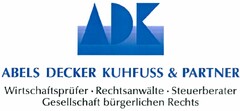 ABELS DECKER KUHFUSS & PARTNER  Wirtschaftsprüfer Rechtsanwälte Steuerberater Gesellschaft bürgerlichen Rechts