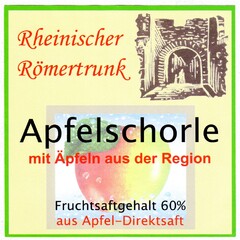 Rheinischer Römertrunk Apfelschorle mit Äpfeln aus der Region