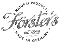 NATURAL PRODUCTS Förster's