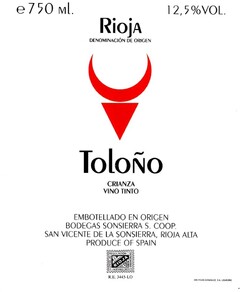 Rioja Toloño CRIANZA VINO TINTO