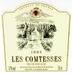 1998 LES COMTESSES VIN DE PAYS D'OC