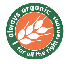 always organic for all the right reasons