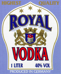 ROYAL VODKA HIGHEST QUALITY