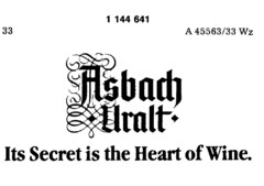 Asbach Uralt Its Secret is the Heart of Wine.