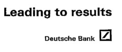 Leading to results Deutsche Bank