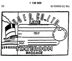 USED. CO.,LTD. LINE STATEROOM BAGGAGE