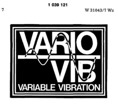 VARIO VIB VARIABLE VIBRATION