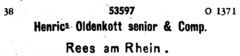 Henrics Oldenkott senior & Comp. Rees am Rhein .