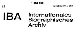 IBA Iinternationales Biographisches Archiv