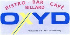 BISTRO BAR CAFE BILLARD OXYD