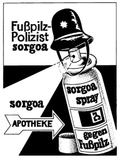 Fußpilz-Polizist sorgoa spray