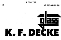 glass K .F. DECKE