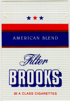 BROOKS Filter AMERICAN BLEND 20 A CLASS CIGARETTES