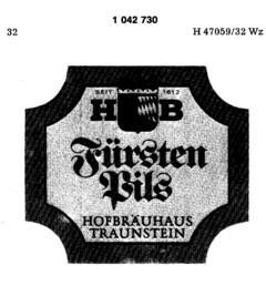 HB Fürsten Pils HOFBRÄUHAUS TRAUNSTEIN