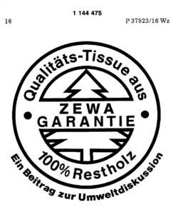 ZEWA GARANTIE Qualitäts-Tissue aus 100 % Restholz Ein Beitrag zur Umweltdiskussion