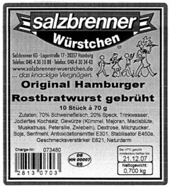 Original Hamburger Rostbratwurst gebrüht