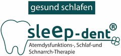 gesund schlafen sleep - dent Atemdysfunktions-, Schlaf-und Schnarch-Therapie