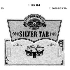 SILVER TAB LEVI STRAUSS & CO. SAN FRANCISCO. ORIGINAL RIVETED CLOTHING