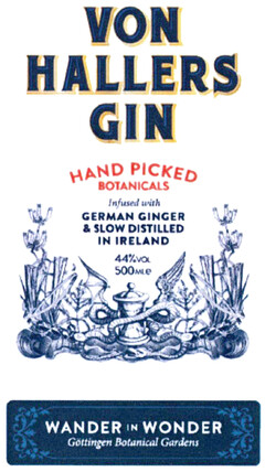 VON HALLERS GIN HAND PICKED BOTANICALS