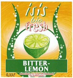 isis bio fresh BITTER-LEMON ohne Chinin · mit mind. 10% Direktsaft mit Kohlensäure