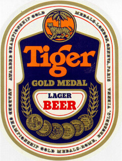 Tiger GOLD MEDAL LAGER BEER