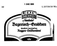 LIEKEN URKORN Bayrisch-Grobkorn