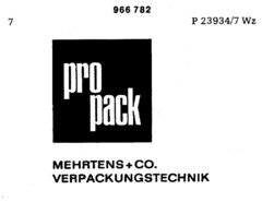 pro pack MEHRTENS + CO. VERPACKUNGSTECHNIK