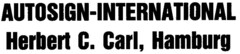 AUTOSIGN-INTERNATIONAL Herbert C. Carl, Hamburg