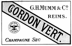 GORDON VERT. G.H. MUMM & Co. REIMS
