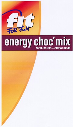 fit FoR FuN energy choc' mix SCHOKO+ORANGE