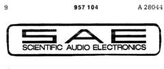 S A E SCIENTIFIC AUDIO ELECTRONICS