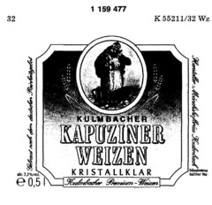 KULMBACHER KAPUZINER WEIZEN KRISTALLKLAR Kulmbacher Premium-Weizen