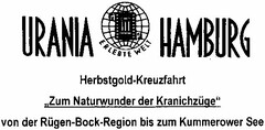 URANIA ERLEBTE WELT HAMBURG Herbstgold-Kreuzfahrt "Zum Naturwunder der Kranichzüge" von der Rügen-Bock-Region bis zum Kummerower See